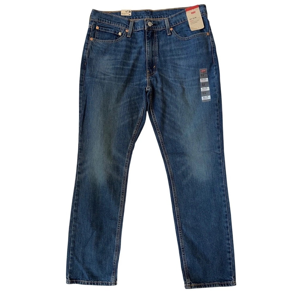 NEW Levis 511 Slim Fit Stretch Jeans Mens 36x30 Medium Wash Blue Denim 045111163